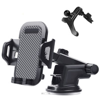 HKM-899411 Carbon Fiber Car Phone Holder for 4.0-7.0 Inch Devices - Anti-Vibration, Anti-Skid Design