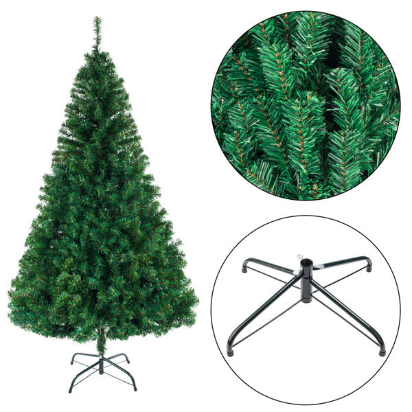 HKM-899475 8FT Light Green PVC Christmas Tree with Durable Iron Base