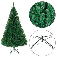HKM-899475 8FT Light Green PVC Christmas Tree with Durable Iron Base