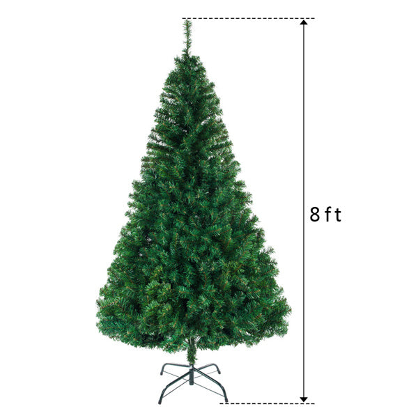 HKM-899475 8FT Light Green PVC Christmas Tree with Durable Iron Base