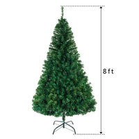 HKM-899475 8FT Light Green PVC Christmas Tree with Durable Iron Base