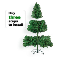 HKM-899475 8FT Light Green PVC Christmas Tree with Durable Iron Base