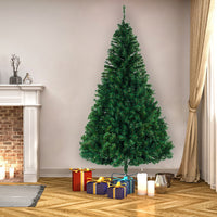 HKM-899475 8FT Light Green PVC Christmas Tree with Durable Iron Base