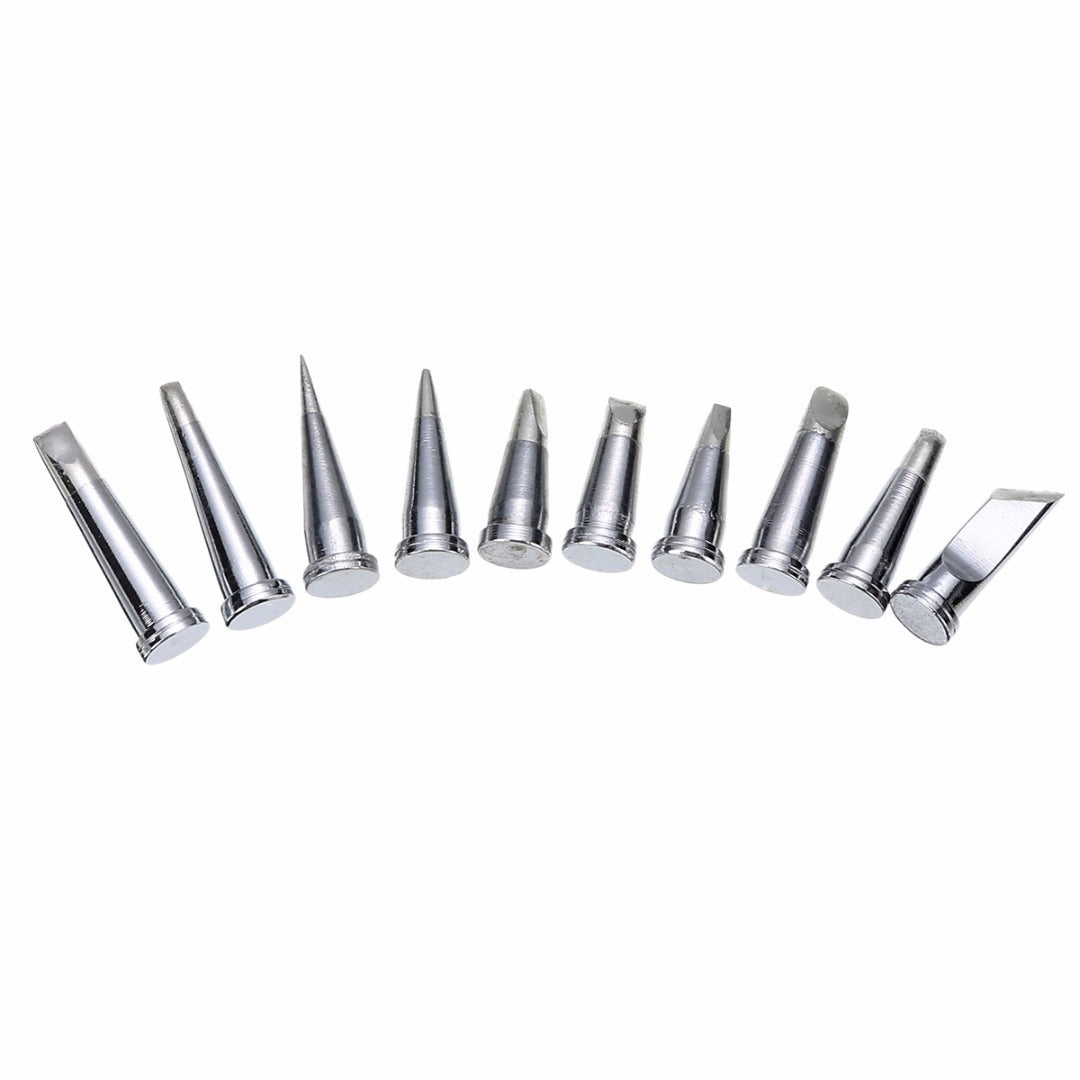 HKM-899539 10-Piece Lead-Free Soldering Iron Tip Set for LT Soldering Station - Durable Compatibility and Versatile Styles