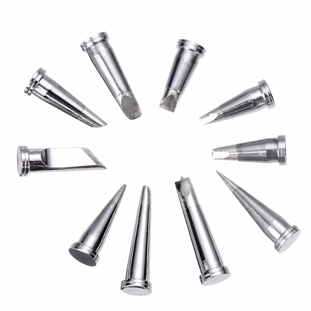 HKM-899539 10-Piece Lead-Free Soldering Iron Tip Set for LT Soldering Station - Durable Compatibility and Versatile Styles