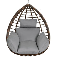 HKM-899731 Thick Soft Cushion for Hanging Egg Chair with Headrest – Versatile Outdoor Comfort Seat Pad