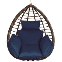 HKM-899731 Thick Soft Cushion for Hanging Egg Chair with Headrest – Versatile Outdoor Comfort Seat Pad