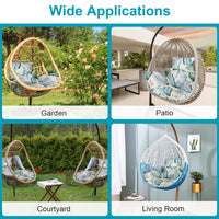 HKM-899731 Thick Soft Cushion for Hanging Egg Chair with Headrest – Versatile Outdoor Comfort Seat Pad