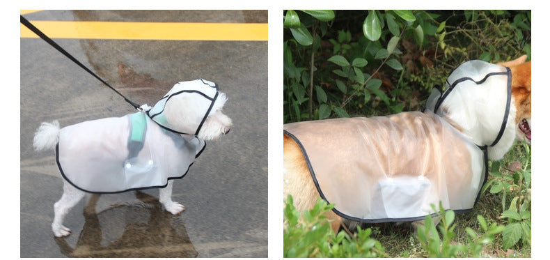 HKM-899795 Transparent Waterproof Raincoat for Pets - Available in Multiple Sizes