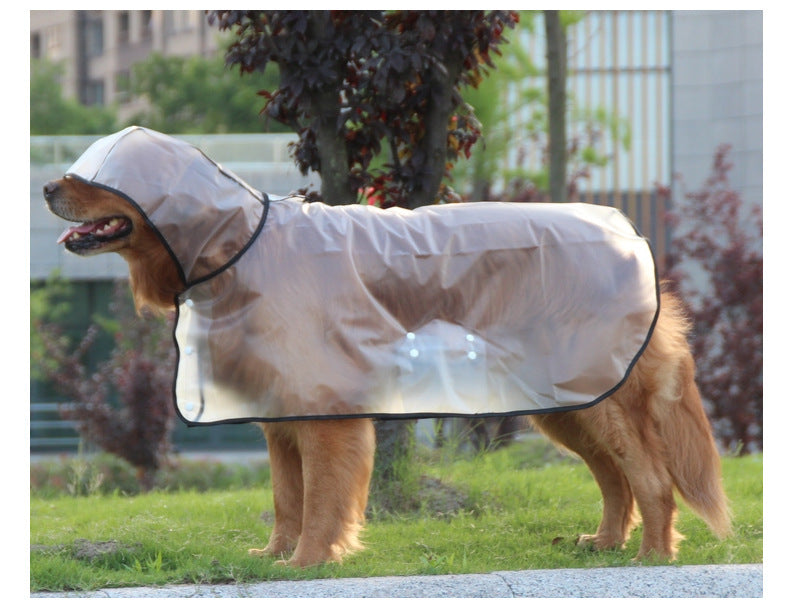 HKM-899795 Transparent Waterproof Raincoat for Pets - Available in Multiple Sizes
