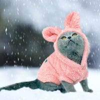 HKM-899859 Cozy Cotton Dog Coat in Gray, Pink, and Apricot - Sizes S to XXXL