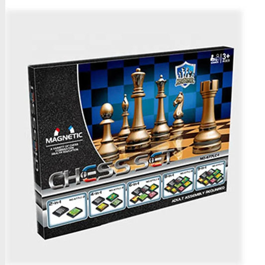 HKM-899987 6 in 1 Multi-Game Set: Chess, Backgammon, Ludo, Snakes and Ladders, Checkers - Perfect for Ages 4-12