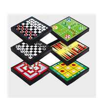 HKM-899987 6 in 1 Multi-Game Set: Chess, Backgammon, Ludo, Snakes and Ladders, Checkers - Perfect for Ages 4-12