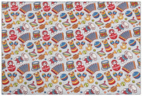 HKM-900179 Nostalgic Cartoon Cotton Fabric for DIY Crafts - 110cm Wide