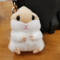 HKM-900179 Plush Hamster Keychain Pendant for Bags & Backpacks - Cute Cartoon Accessory