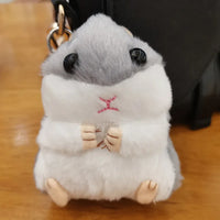 HKM-900179 Plush Hamster Keychain Pendant for Bags & Backpacks - Cute Cartoon Accessory