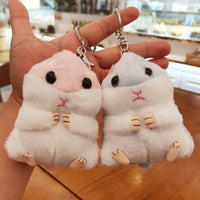 HKM-900179 Plush Hamster Keychain Pendant for Bags & Backpacks - Cute Cartoon Accessory