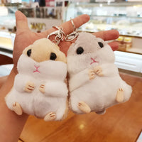 HKM-900179 Plush Hamster Keychain Pendant for Bags & Backpacks - Cute Cartoon Accessory