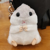HKM-900179 Plush Hamster Keychain Pendant for Bags & Backpacks - Cute Cartoon Accessory