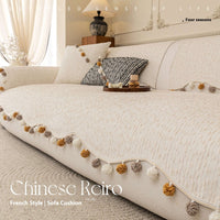 HKM-900243 Four Seasons Universal High-End Straight Seat Cushion Cover in Alice Fur Ball Colors