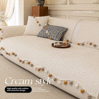HKM-900243 Four Seasons Universal High-End Straight Seat Cushion Cover in Alice Fur Ball Colors