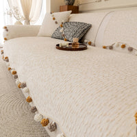 HKM-900243 Four Seasons Universal High-End Straight Seat Cushion Cover in Alice Fur Ball Colors