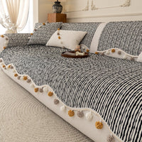 HKM-900243 Four Seasons Universal High-End Straight Seat Cushion Cover in Alice Fur Ball Colors