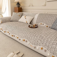 HKM-900243 Four Seasons Universal High-End Straight Seat Cushion Cover in Alice Fur Ball Colors