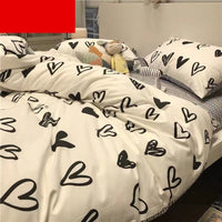 HKM-900499 Cartoon Bear Four-Piece Bedding Set with Quilt Cover in Various Sizes