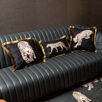 HKM-900563 Leopard Print Cartoon Waist Cushion Pillowcase for Modern Bedrooms