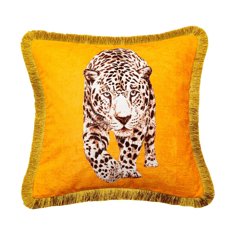 HKM-900563 Leopard Print Cartoon Waist Cushion Pillowcase for Modern Bedrooms