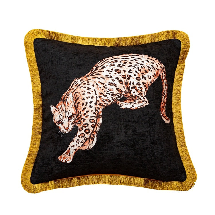 HKM-900563 Leopard Print Cartoon Waist Cushion Pillowcase for Modern Bedrooms