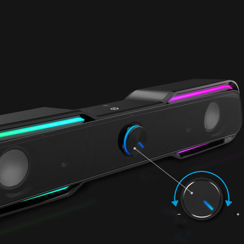 HKM-900563 RGB Wired Multimedia Subwoofer Speaker for Computer and Mobile Devices - 2.1 Channel, Black