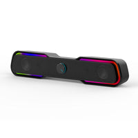 HKM-900563 RGB Wired Multimedia Subwoofer Speaker for Computer and Mobile Devices - 2.1 Channel, Black