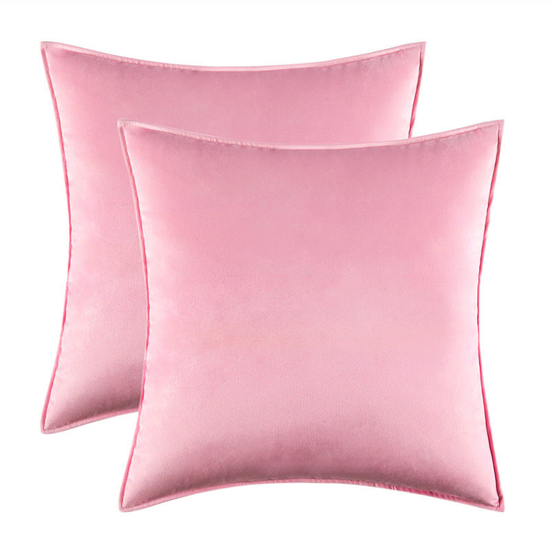 HKM-900627 Plush Covered Velvet Waist Pillow Cushion Cover for Modern Spaces