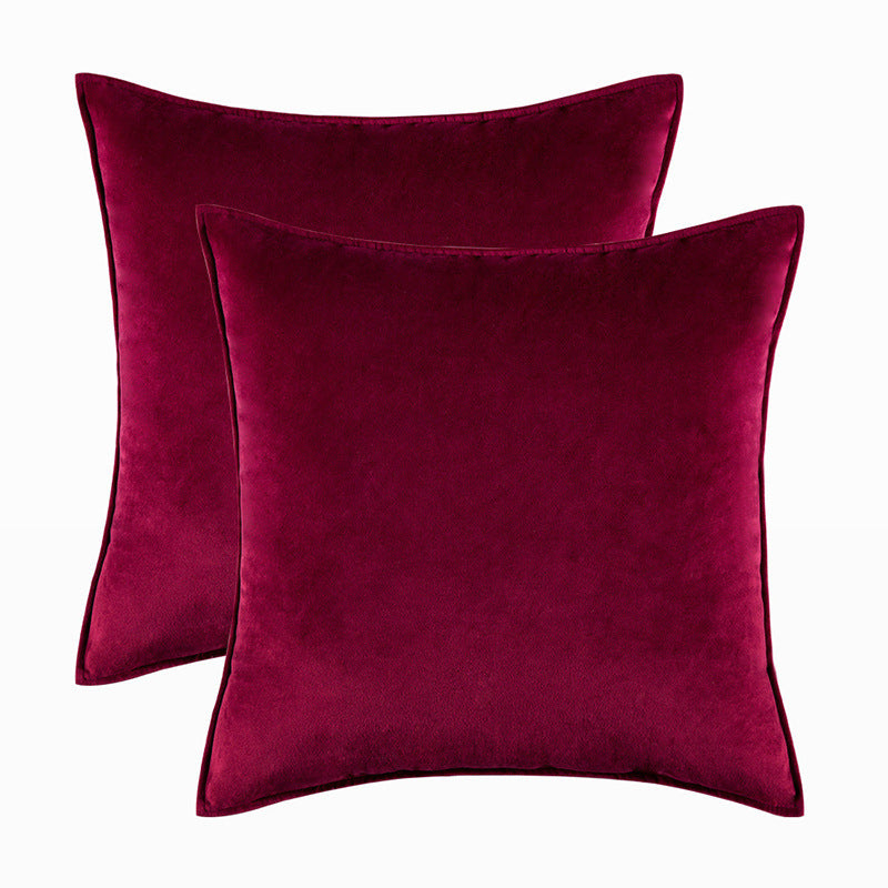 HKM-900627 Plush Covered Velvet Waist Pillow Cushion Cover for Modern Spaces