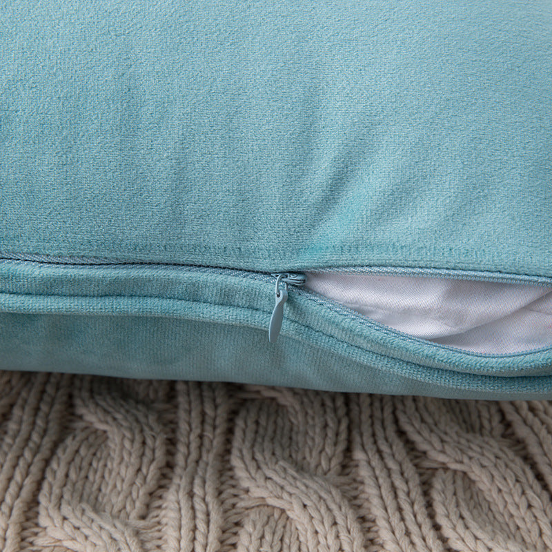 HKM-900627 Plush Covered Velvet Waist Pillow Cushion Cover for Modern Spaces