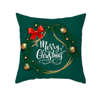 HKM-900883 Cartoon Santa Claus Peach Skin Cushion Cover, 45x45cm, Holiday Decor
