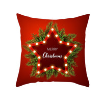 HKM-900883 Cartoon Santa Claus Peach Skin Cushion Cover, 45x45cm, Holiday Decor