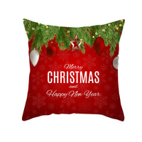 HKM-900883 Cartoon Santa Claus Peach Skin Cushion Cover, 45x45cm, Holiday Decor