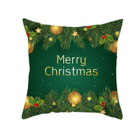 HKM-900883 Cartoon Santa Claus Peach Skin Cushion Cover, 45x45cm, Holiday Decor