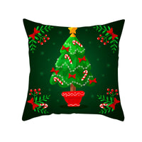 HKM-900883 Cartoon Santa Claus Peach Skin Cushion Cover, 45x45cm, Holiday Decor