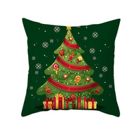 HKM-900883 Cartoon Santa Claus Peach Skin Cushion Cover, 45x45cm, Holiday Decor