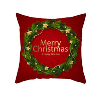 HKM-900883 Cartoon Santa Claus Peach Skin Cushion Cover, 45x45cm, Holiday Decor