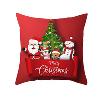 HKM-900883 Cartoon Santa Claus Peach Skin Cushion Cover, 45x45cm, Holiday Decor