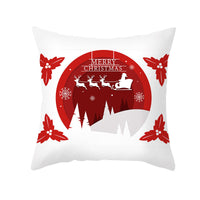 HKM-900883 Cartoon Santa Claus Peach Skin Cushion Cover, 45x45cm, Holiday Decor