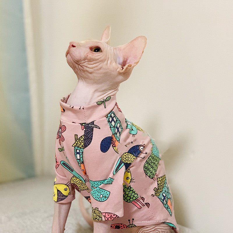HKM-900947 Casual Pink Clothing for Hairless Cats - Available in Multiple Sizes