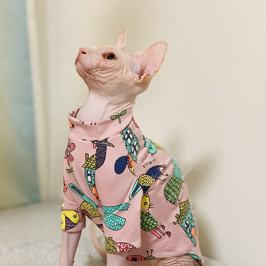 HKM-900947 Casual Pink Clothing for Hairless Cats - Available in Multiple Sizes
