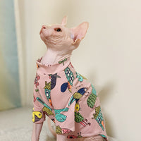 HKM-900947 Casual Pink Clothing for Hairless Cats - Available in Multiple Sizes