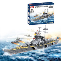 HKM-901075 Military Battleship Model Building Blocks Toy Set for DIY Assembly - Compatible with Aircraft Carrier and Bismarck Design
